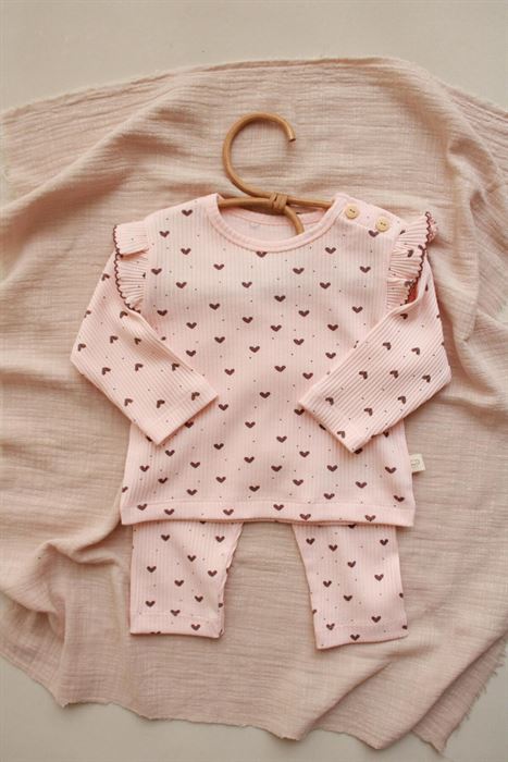 Kalp Baskılı Fancy Girls Alt Üst Takım
