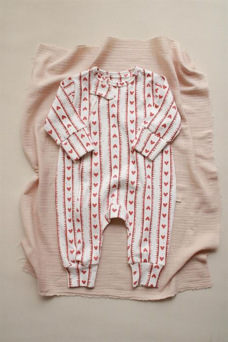 Kalp Baby Fluff Serisi Fermuarlı Tulum