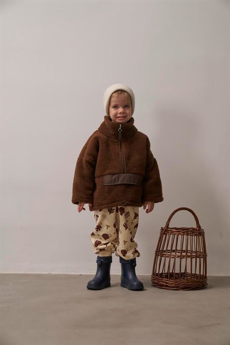 Acı Kahve Wellsoft Yarım Fermuar Çocuk Mont 1-6 Yaş