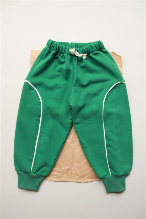 Yeşil Biye Detaylı Eşofman Altı