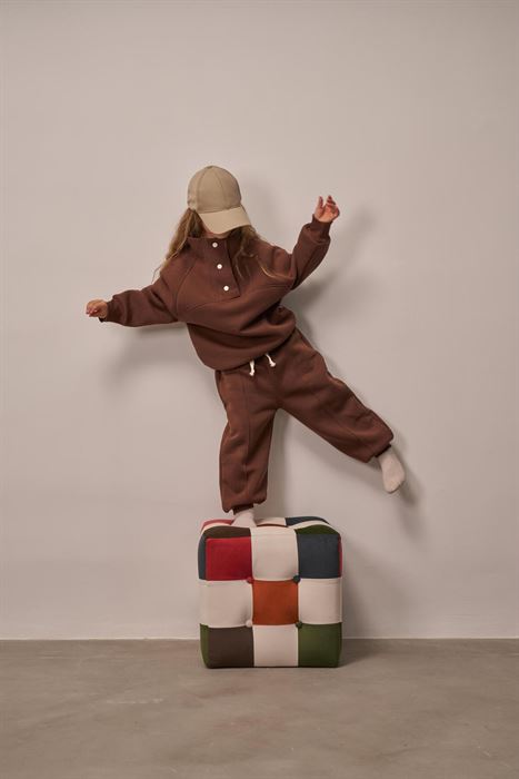 Acı Kahve Dik Yaka Eşofman Takım