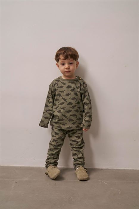 Dinozor Baskılı Bebek Alt Üst Takım