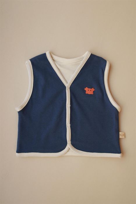 Yengeç Nakışlı Çift Taraflı Yelek