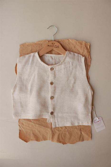 Keten Asimetrik Unisex Yelek