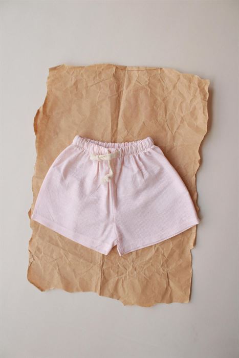 Pembe Çizgili Şort