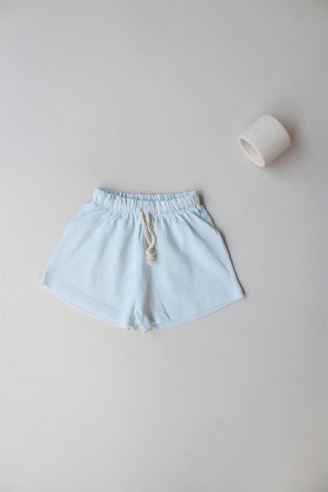 Açık Mavi Bağcıklı Basic Şort
