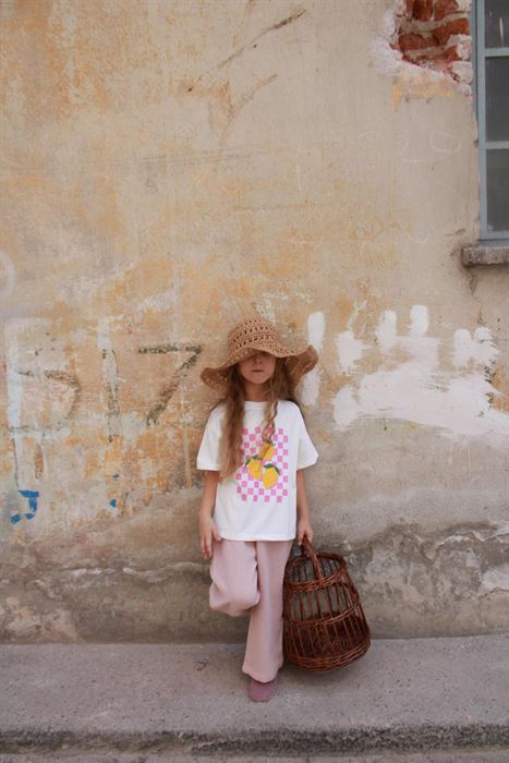 Limon Baskılı T-shirt Müslin Pantolon Takım