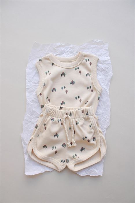 Ağaç Baskı Kaşkorse Atlet Şort Takım