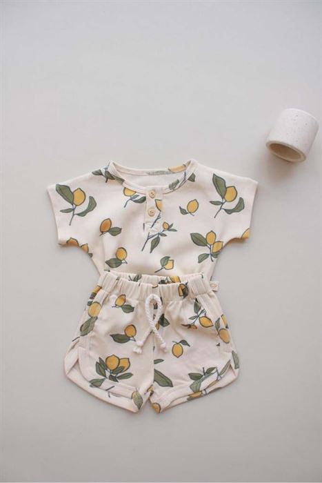 Limon Baskı Kaşkorse Alt Üst Takım