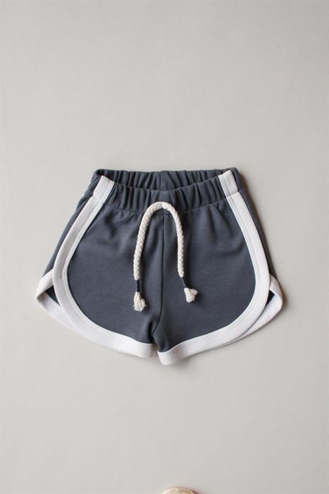 Antrasit Biyeli Bağcıklı Şort