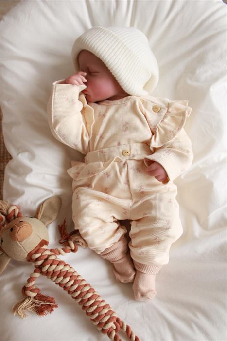 Lale Baskılı Kaşkorse Fırfırlı Alt Üst Takım