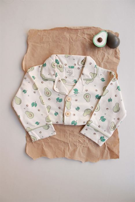 Avokado Desenli Pijama Üst