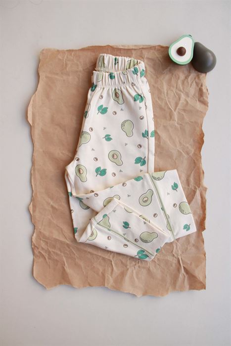 Avokado Desenli Pijama Altı