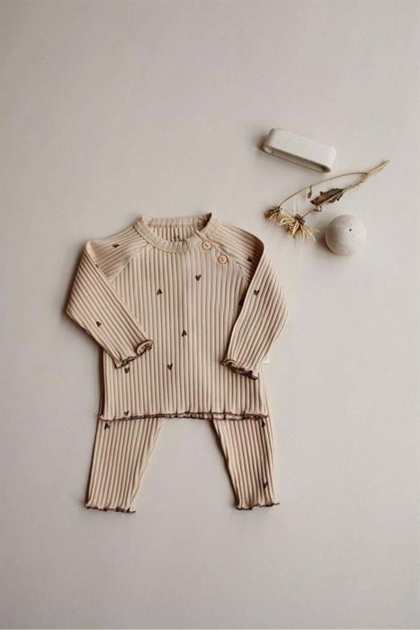 Kalp Baskılı Kız Alt Üst Takım