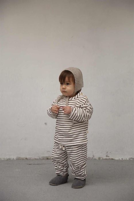 Kahverengi Çizgili Alt Üst Takım