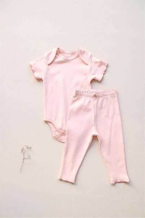 Somon İşlemeli Kaşkorse Body Tayt Set