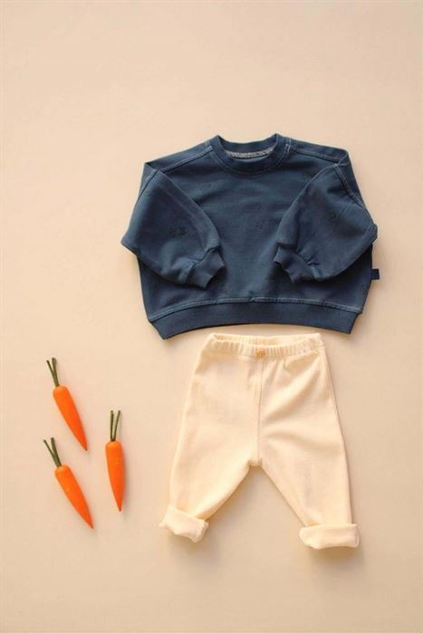 İndigo Penguen Bebek Alt Üst Takım