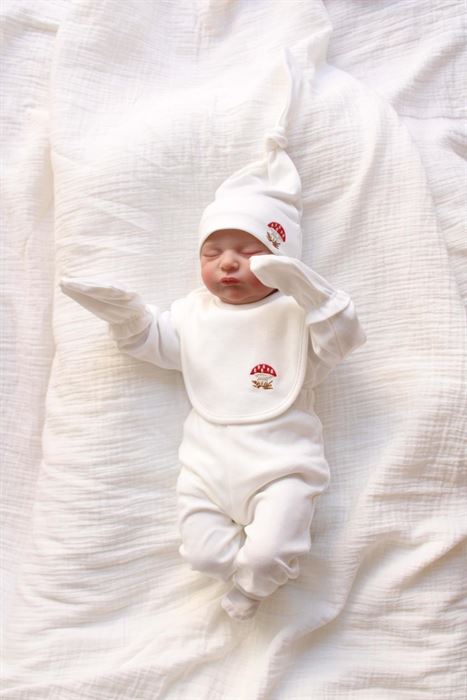 Mantar Nakışlı 5li Uzun Kollu Yenidoğan Set (0-3 Ay)