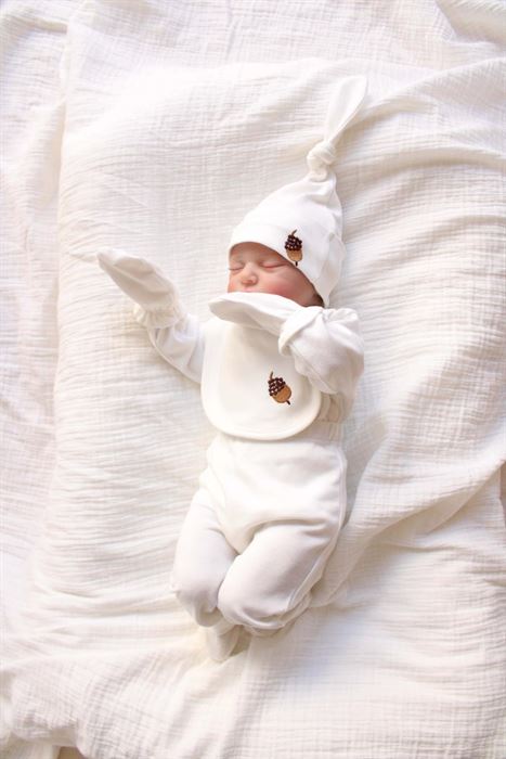 Palamut Nakışlı 5li Uzun Kollu Yenidoğan Set