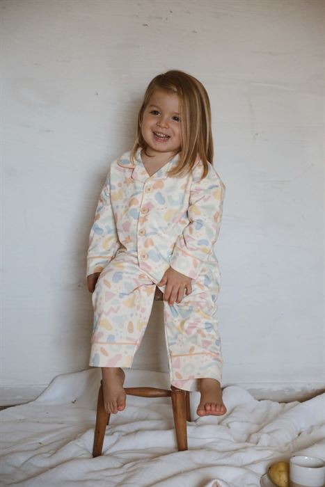 Renkli Baskılı Bebek Çocuk Pijama Takımı