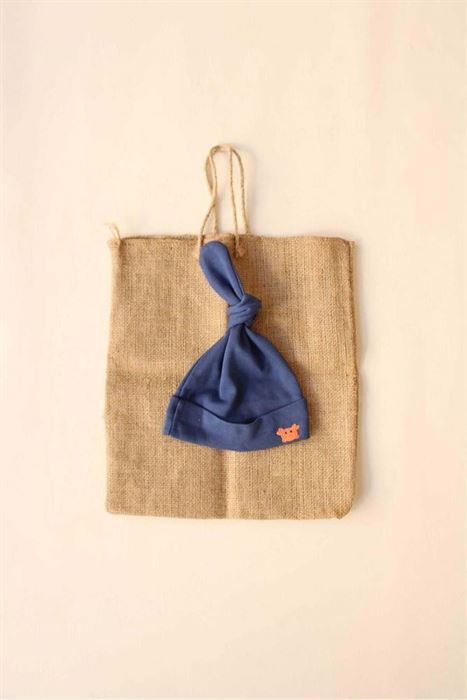 Yengeç Nakışlı Yenidoğan Şapka