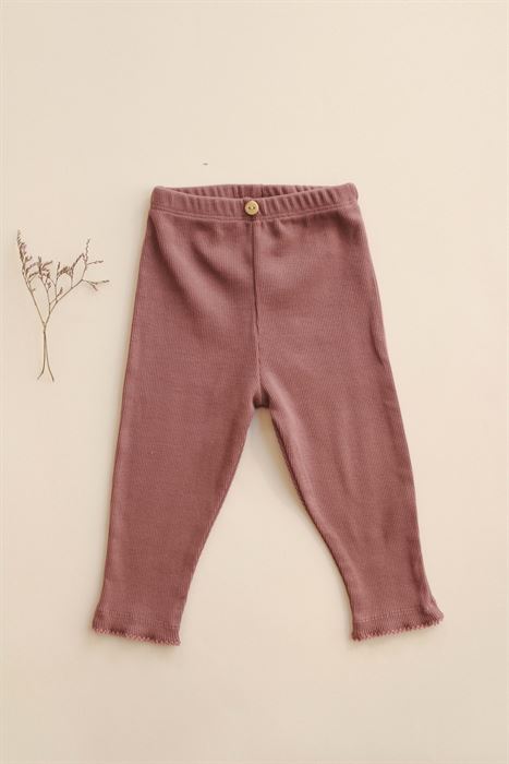 Gül Kurusu Dantelli Kaşkorse Bebek Tayt