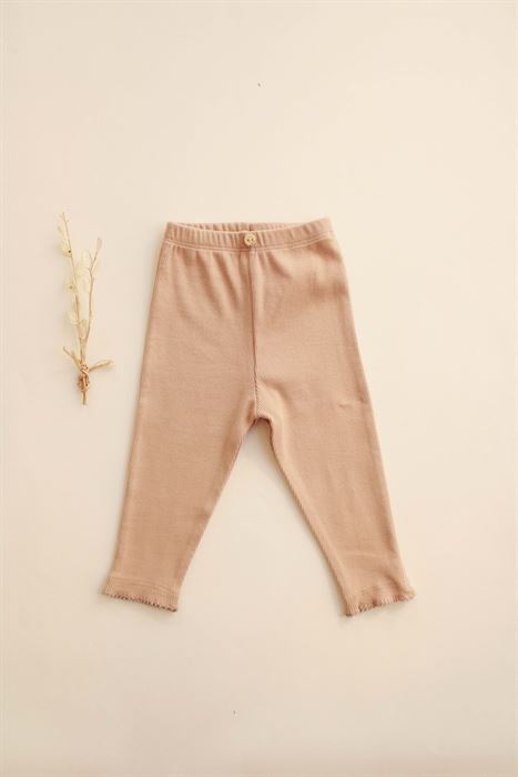 Bej Dantelli Kaşkorse Bebek Tayt