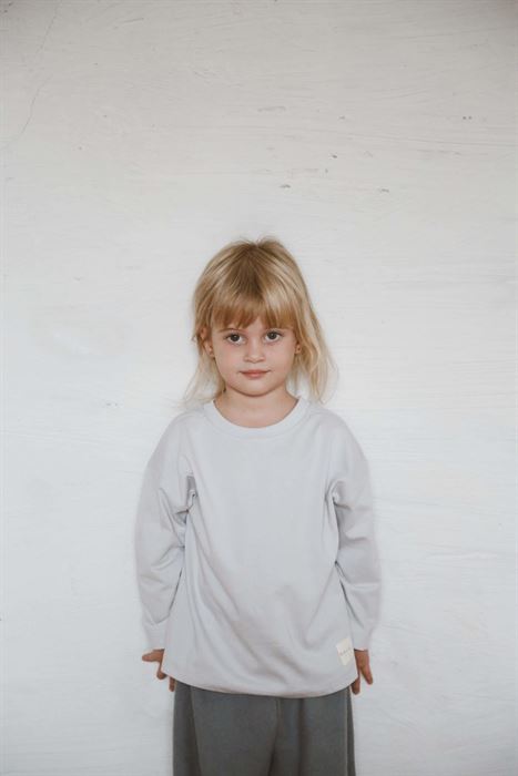 Gri Basic Uzun Kollu T-shirt