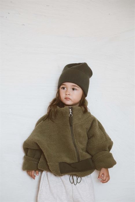 Haki Wellsoft Yarım Fermuar Çocuk Mont 1-6 Yaş