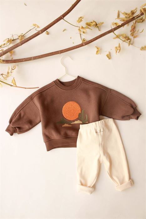 Dağ Nakışlı Bebek Alt Üst Takım