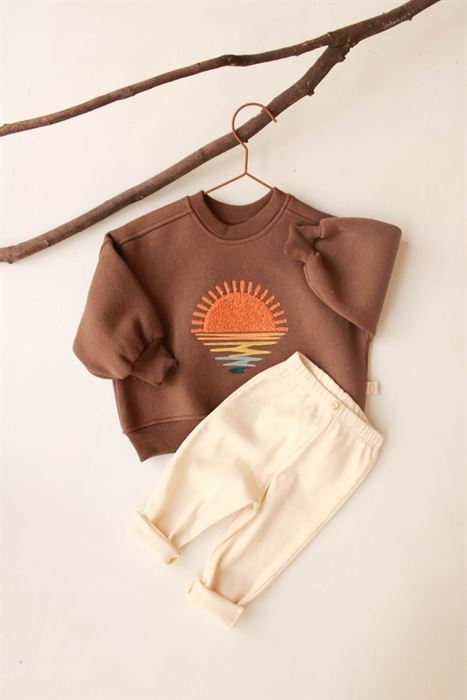 Güneş Nakışlı Bebek Alt Üst Takım