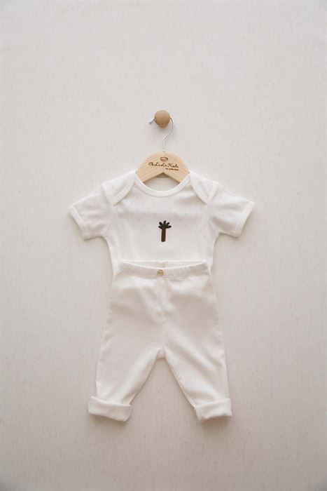 Palmiye Nakışlı Body Tayt Set