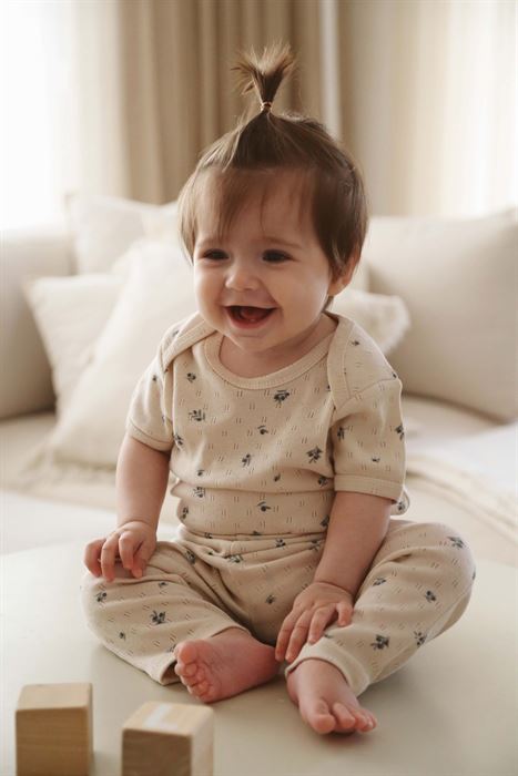 Zeytin Baskılı Bebek Body - Tayt Takım