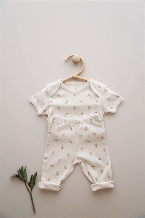 Armut Baskılı Bebek Body Tayt Takım