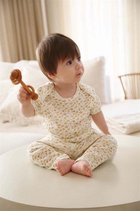 Limon Baskılı Bebek Body - Tayt Takım