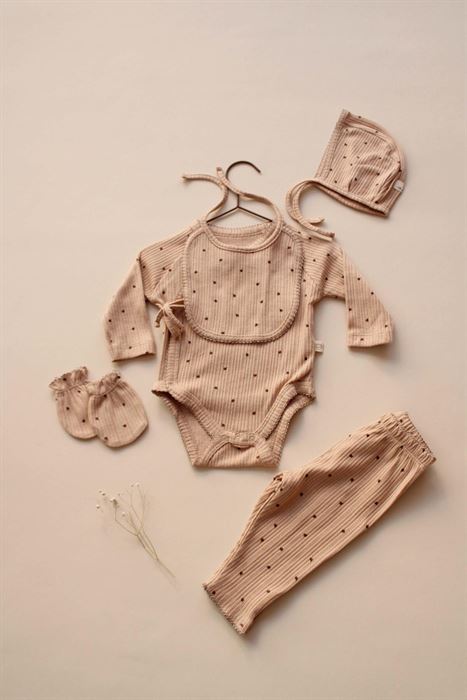 5li Kruvaze Yenidoğan Set Çiçek Baskılı Model 5 (0-3 Ay)