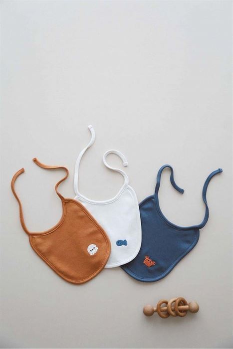 3lü Biyeli Bebek Önlüğü 0-3 Ay Model 4