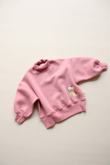 Balıkçı Yaka Oversize Polarlı Sweatshirt 1-5 Yaş