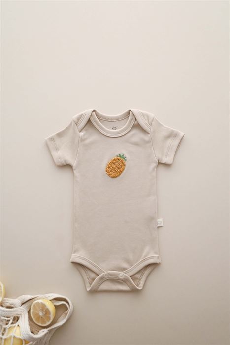 Ananas Nakışlı Çıt Çıtlı Body-Zıbın