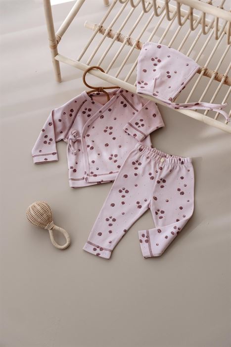 Nar Baskılı Pure Hug Serisi Kruvaze 3'lü Takım