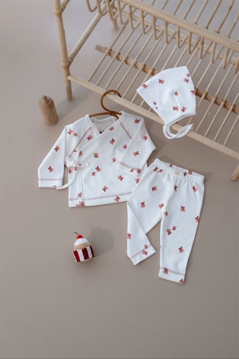 Çan Baskılı Pure Hug Serisi Kruvaze 3'lü Takım