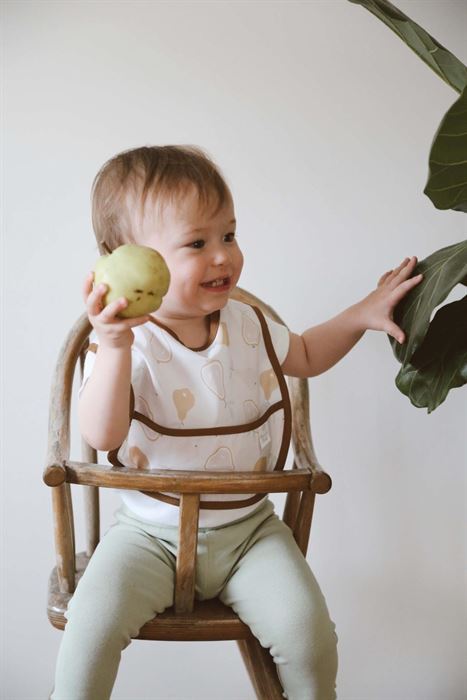 Armut Desen Tekli Sıvı Geçirmez Mama Önlüğü 6-36 Ay