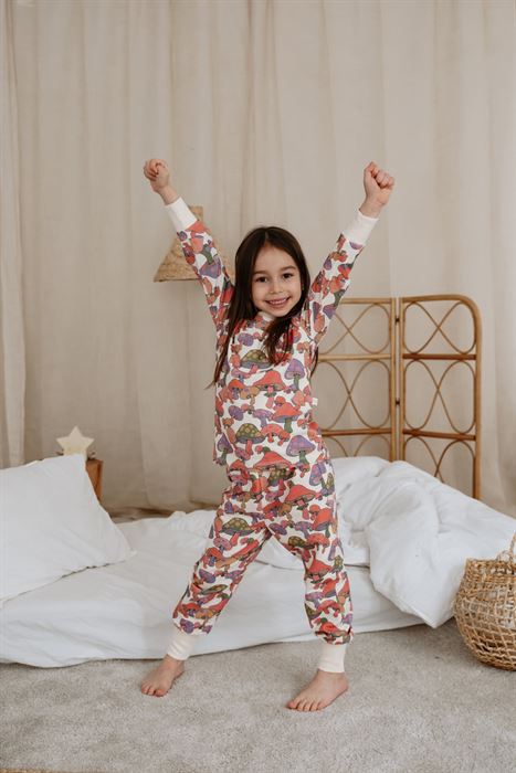 Mantar Baskılı Color Shapes Çocuk Pijama Seti