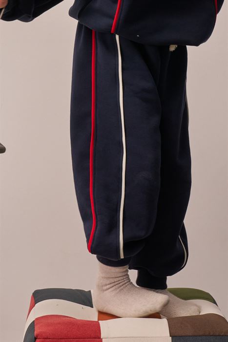 Lacivert Biye Detaylı Eşofman Altı