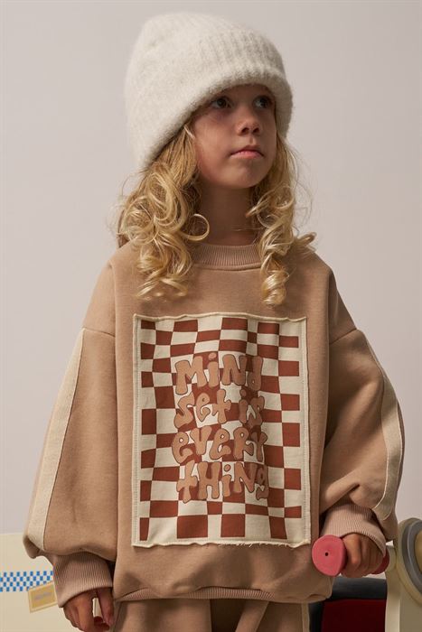 Bej Cozy Minds Çocuk Sweatshirt