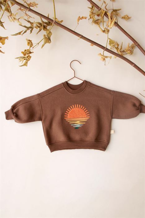 Güneş Nakışlı Çocuk Sweatshirt