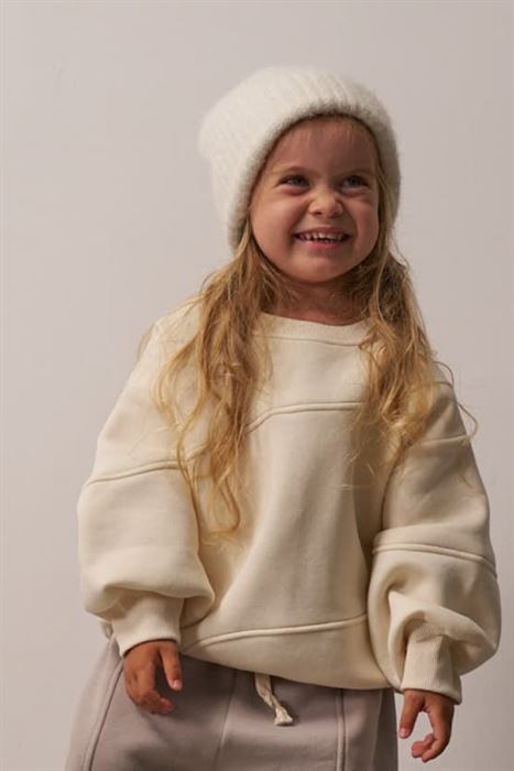 Gri Parça Dikişli Sweatshirt