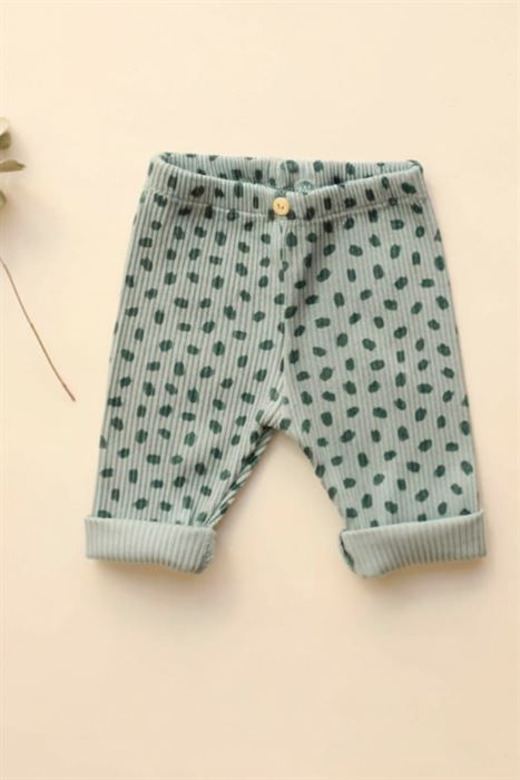 Sulu Boya Baskılı Bebek Tayt