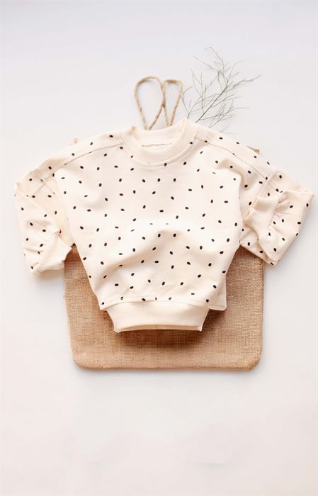Puantiye Baskılı Bebek Sweatshirt