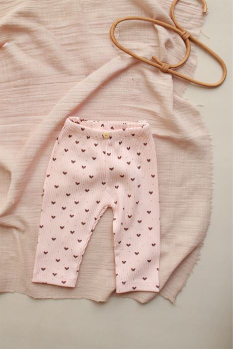 Kalp Baskılı Kız Bebek Kaşkorse Tayt